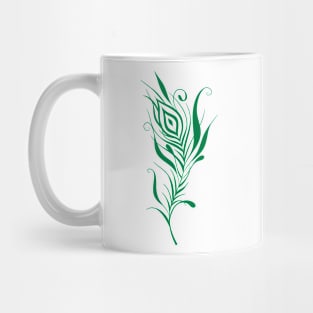 Green feather Mug